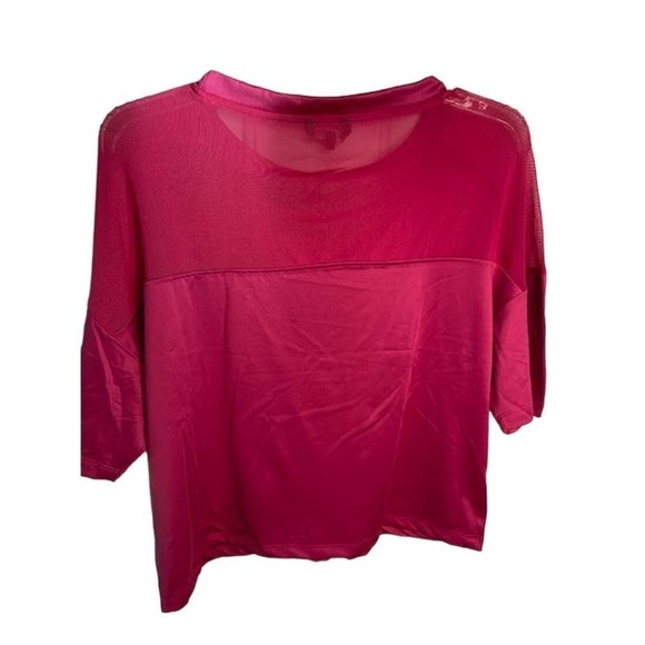 Bebe Sport Boxy Top Mesh Trim Size Large NWTs - Picture 2 of 6